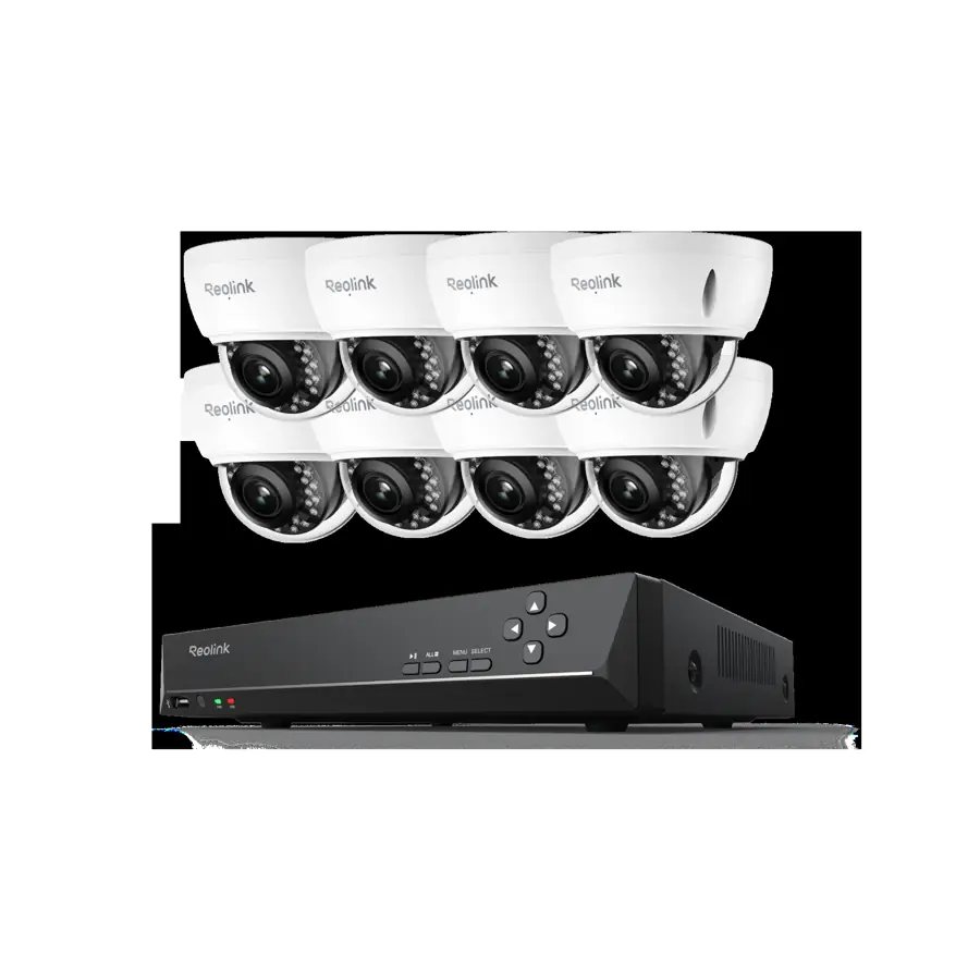 Eight-camera dome system with recorder